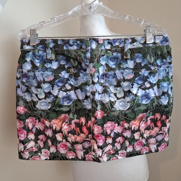 Fleur Du Mal Floral Print Mini Skirt Size 8 - Picture 3 of 7